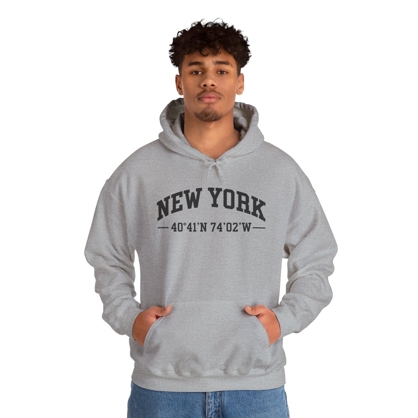 New York Coordinates Hoodie – City Graphic Sweatshirt