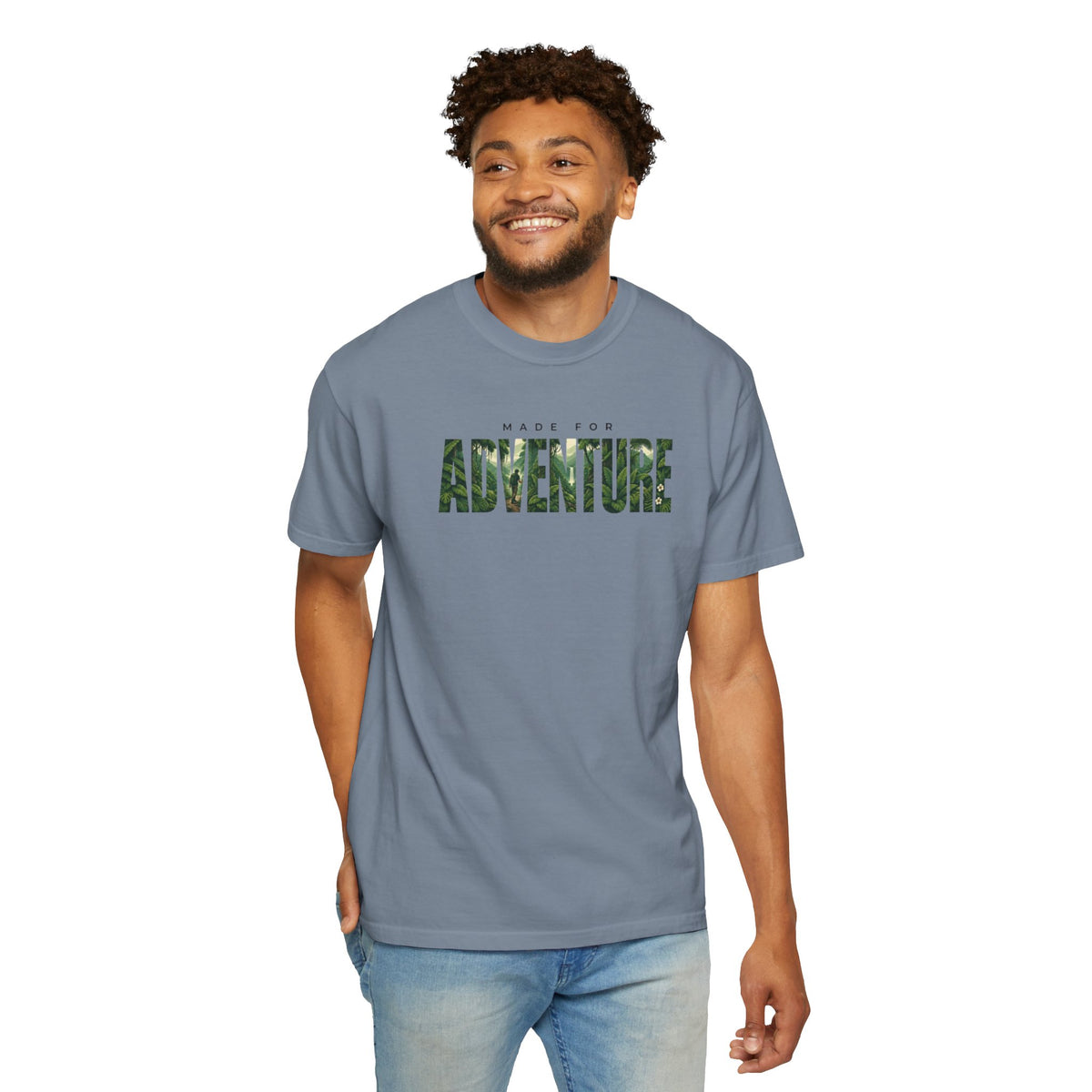 T-shirt « Made for Adventure » – T-shirt unisexe à motif jungle