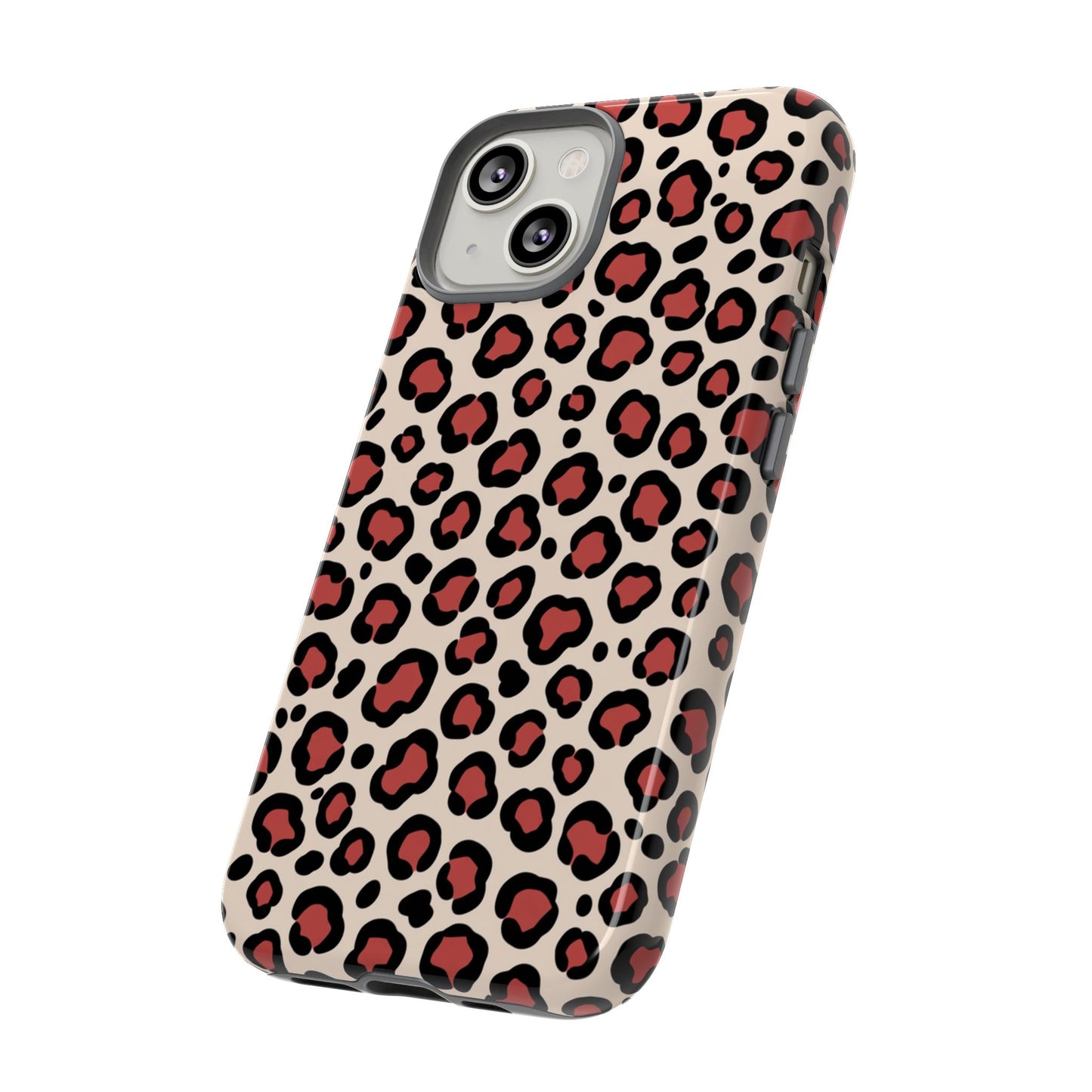 Leopard print protective case showing slim profile and precise port cutouts
