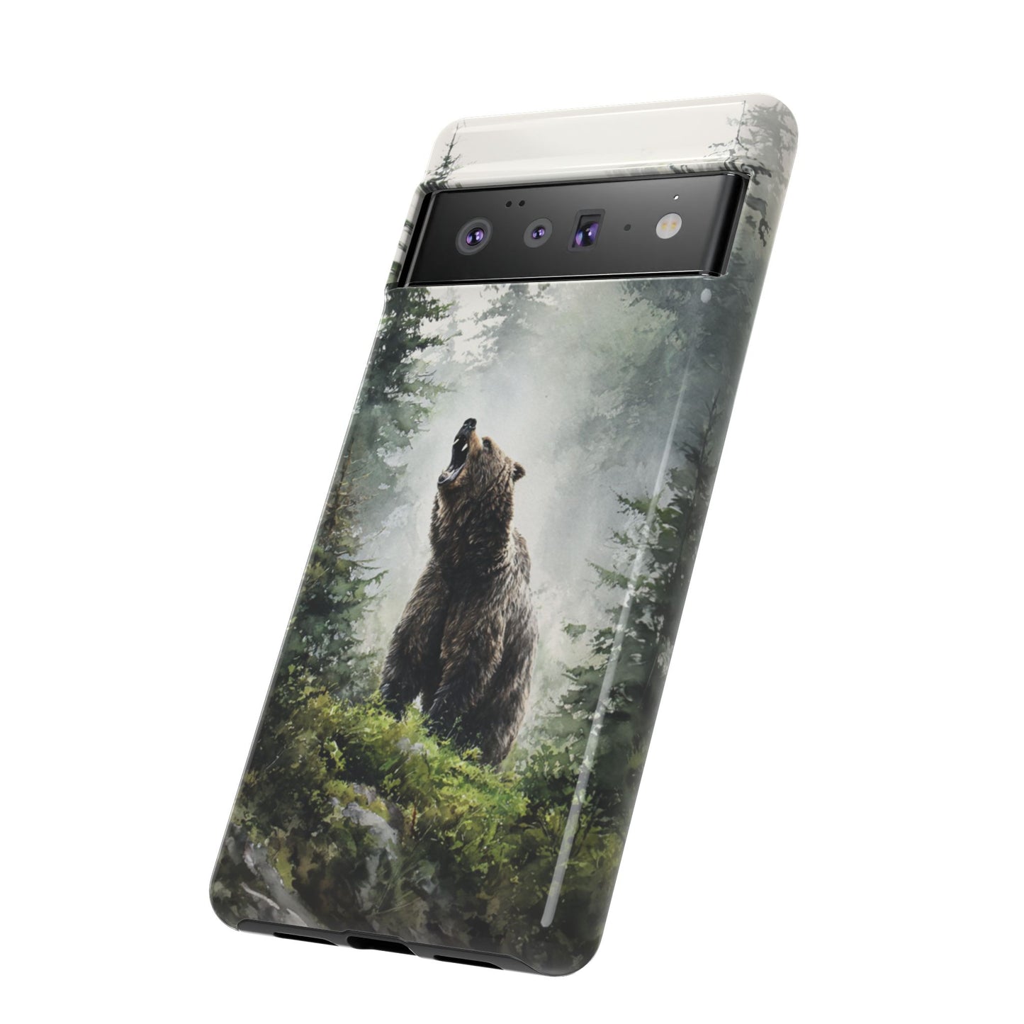 Wald-Bär Robuste Handyhülle - Wildnis Nebliger Wald Schutzhülle für iPhone, Samsung Galaxy & Google Pixel