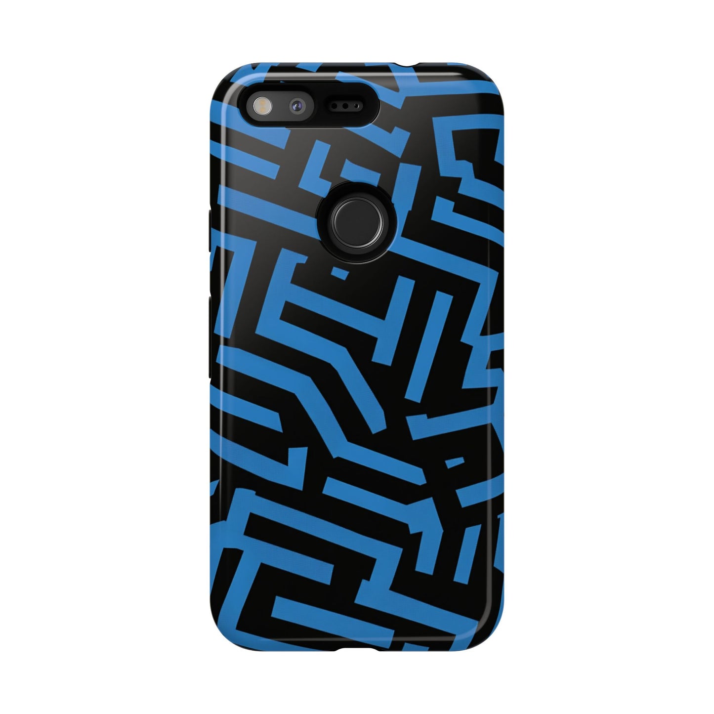 Modern geometric phone case with dual layer protection
