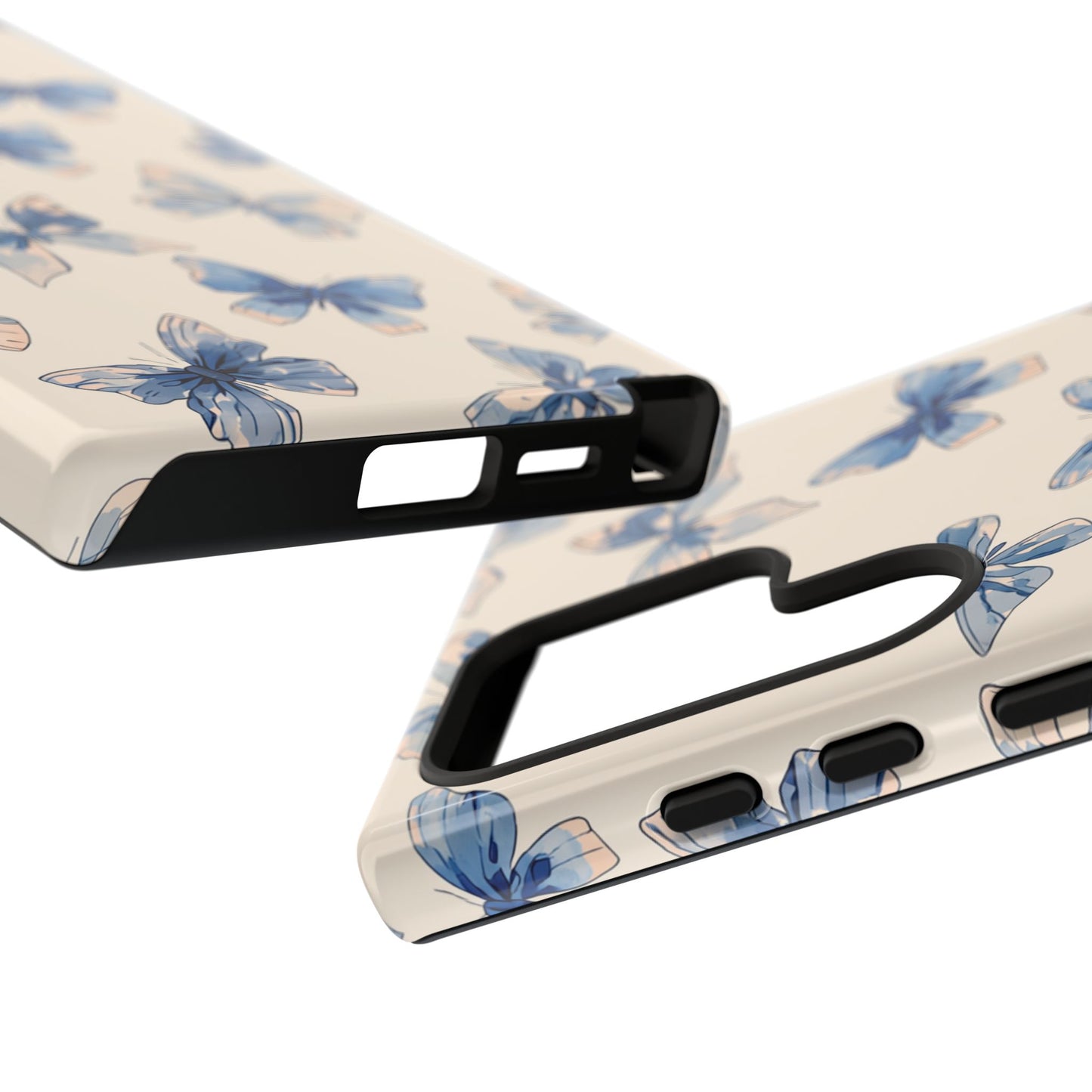 Handyhülle mit blauem Aquarell-Schmetterling – Weiche Pastellblumen-Schutzhülle für iPhone, Samsung Galaxy & Google Pixel