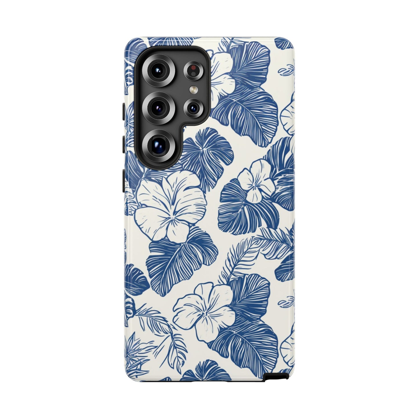 Robuste Handyhülle „Blauer Hibiskus“ – Schutzhülle mit floralem Aquarellmuster für iPhone, Samsung Galaxy & Google Pixel