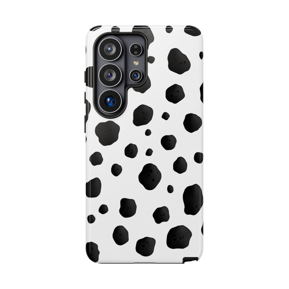 Coque de téléphone résistante à motif dalmatien - Noir et blanc - Compatible iPhone, Samsung Galaxy et Google Pixel