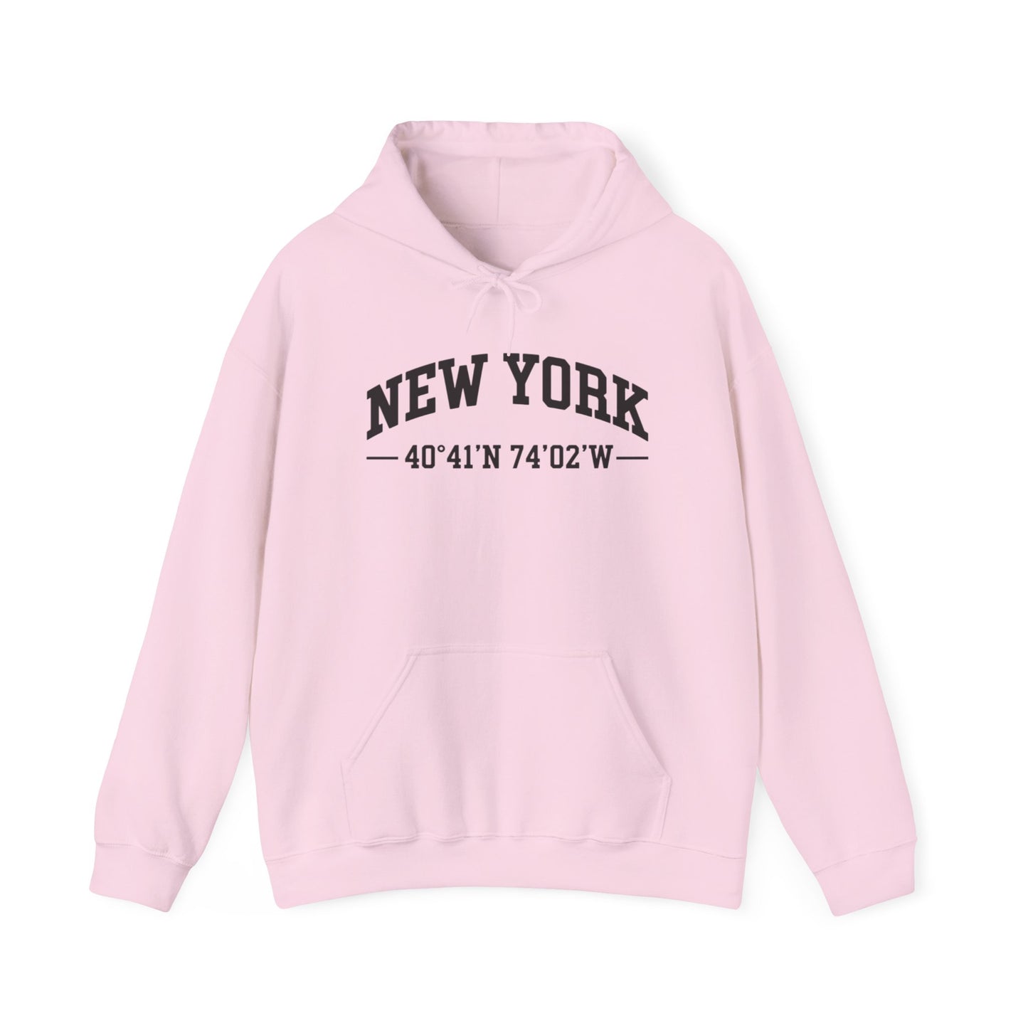 New York Coordinates Hoodie – City Graphic Sweatshirt