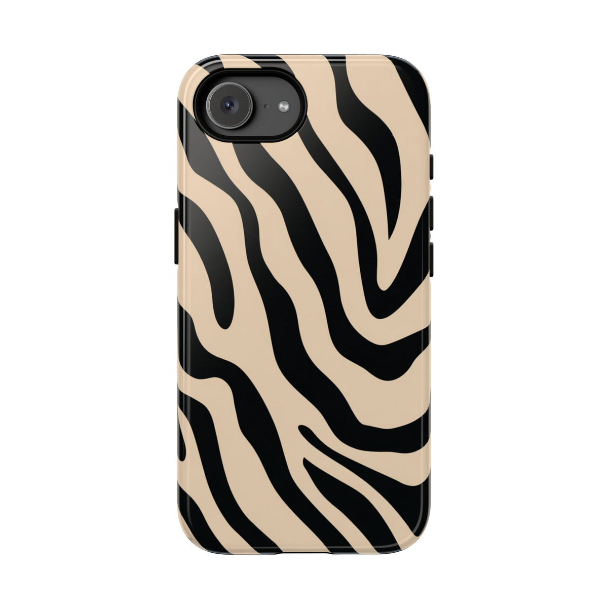Robuste Zebra-Streifen Handyhülle - Beige & Schwarz Animal Print Schutzhülle für iPhone, Samsung Galaxy & Google Pixel