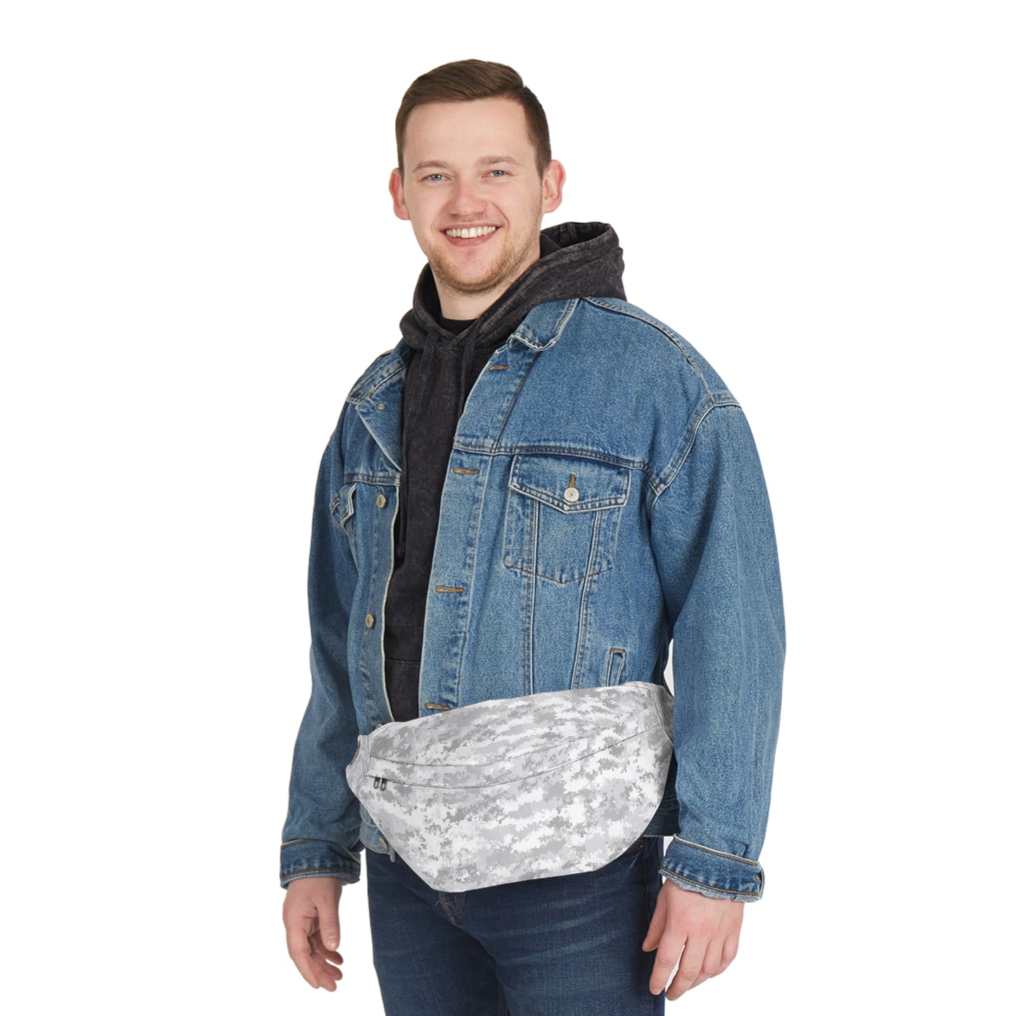 Arktische Schnee-Tarnung Bauchtasche – Weiße Militär-Hüfttasche