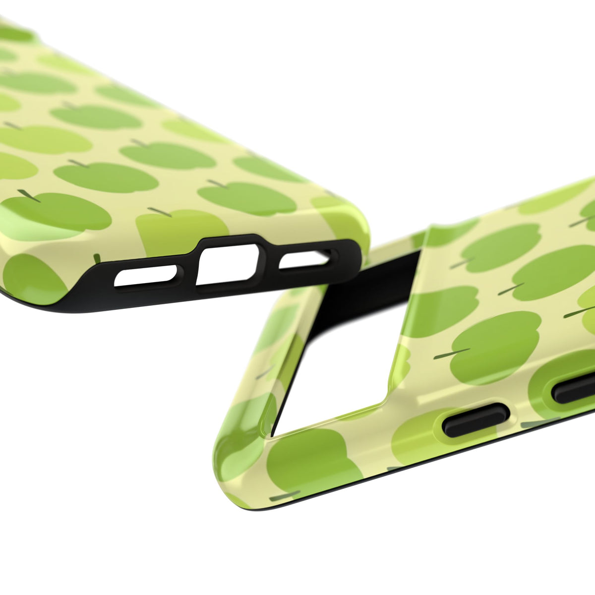 Green Apple Pattern Tough Phone Case — Cute Fruit Design for iPhone, Samsung Galaxy & Google Pixel