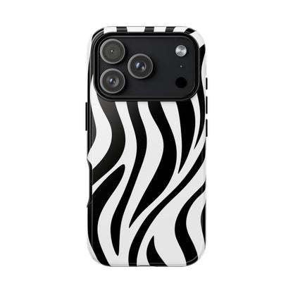 Stylish zebra print tough case - Full-wrap animal pattern with impact resistance and precise cutouts
