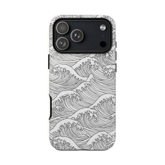Robuste Handyhülle „Ocean Waves“ – Schutzhülle im japanischen Wellenmuster für iPhone, Samsung Galaxy & Google Pixel