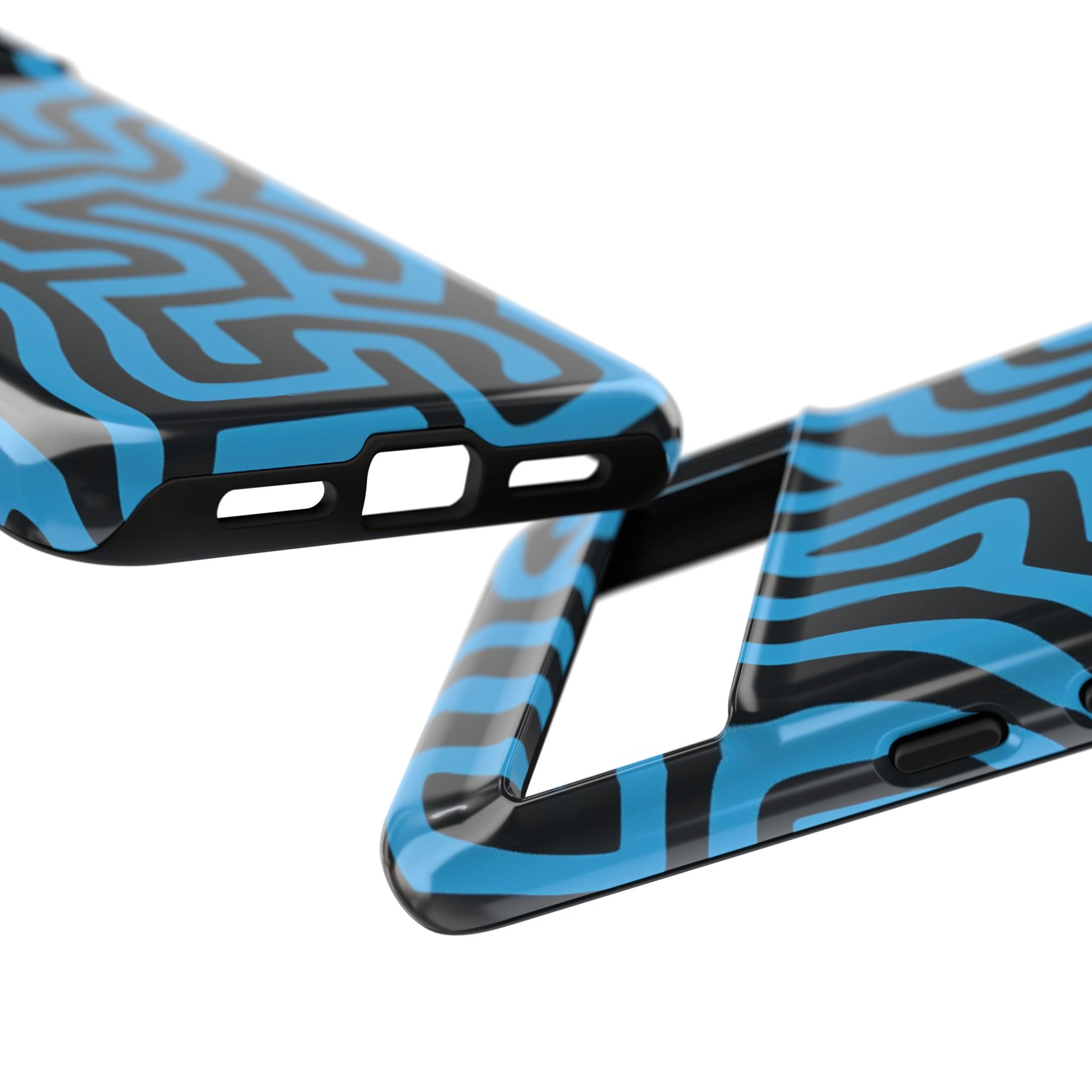 Urban style phone case with dynamic maze pattern
