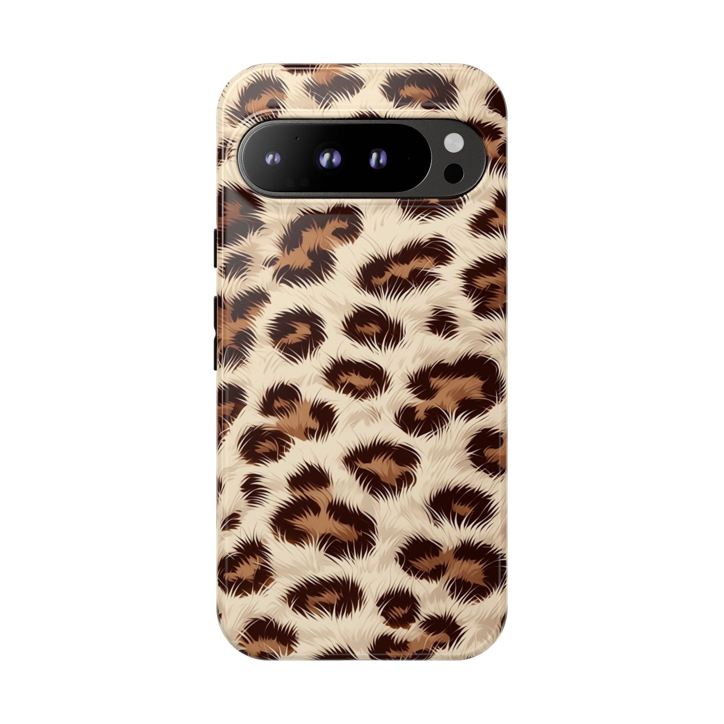 Leopardenmuster Handyhülle – Kunstfell Animal Print Robuste Hülle für iPhone, Samsung Galaxy & Google Pixel