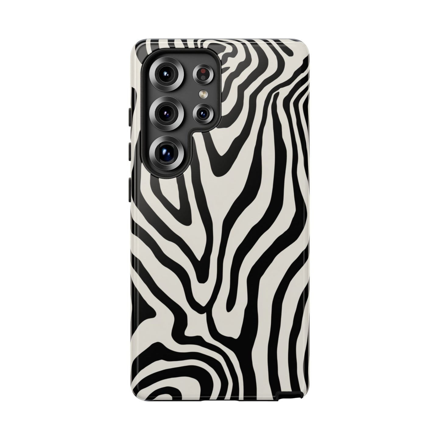 Zebra Swirl Robuste Handyhülle - Schwarz-weißes Animal-Print-Design für iPhone, Samsung Galaxy & Google Pixel